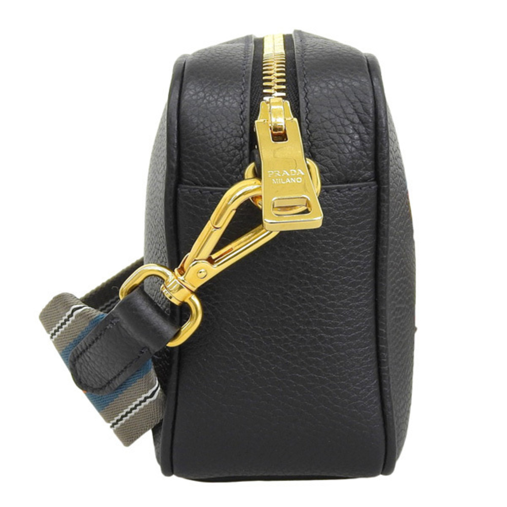 Prada Leather Shoulder Bags Outlet Black